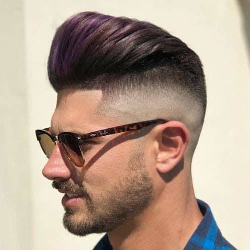 The ultramodern Pompadour Fade is a hot fashion trend.