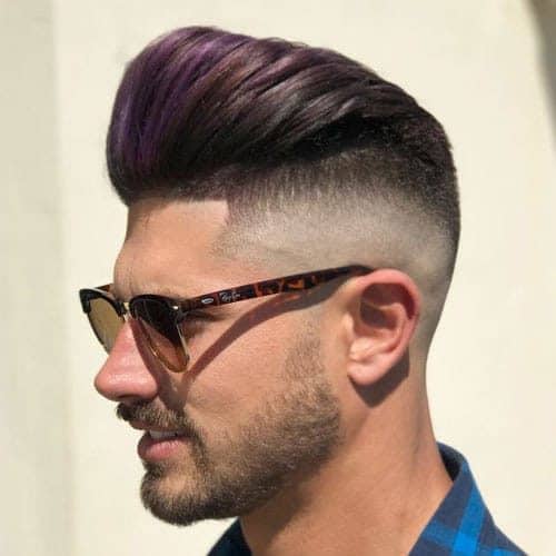 Pompadour Undercut with a trendy Bald Fade