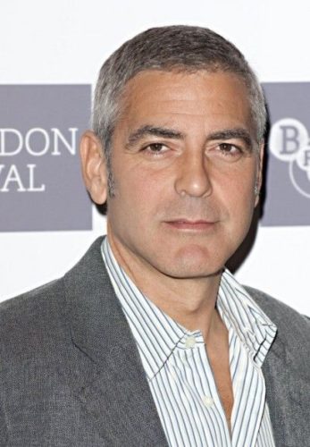 George Clooney sporting the longer buzz cut look