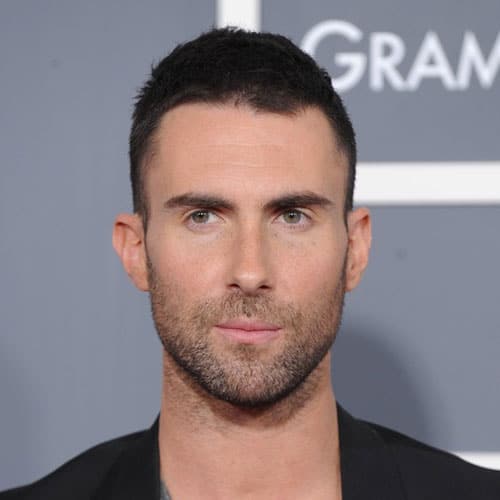 Adam Levine with crew cut