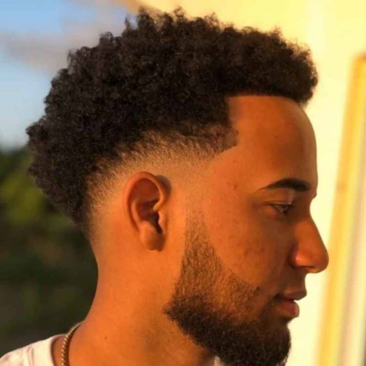 Afro Fade With Beard