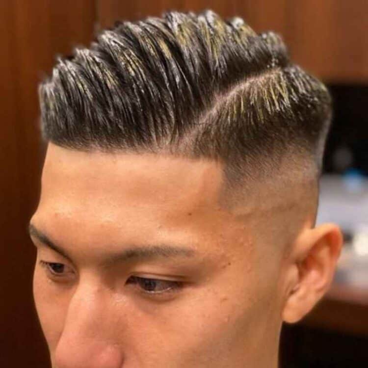 Asian Fade Side Part