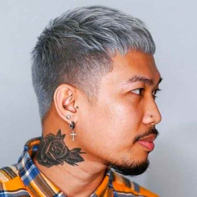Asian Gray Hair Fade