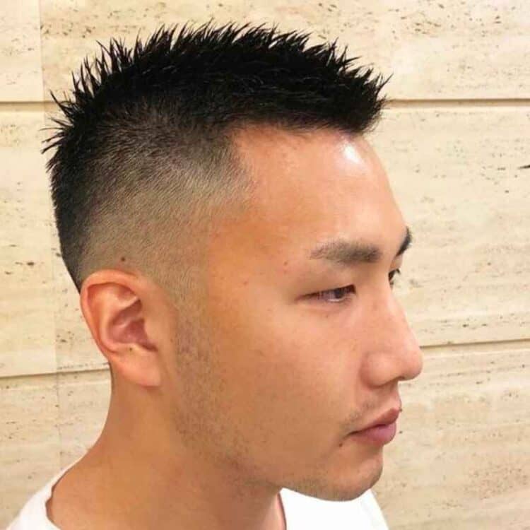 Asian Mohawk Haircut with Fade