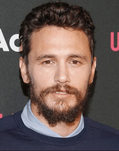 James Franco is sporting a really bad beard.