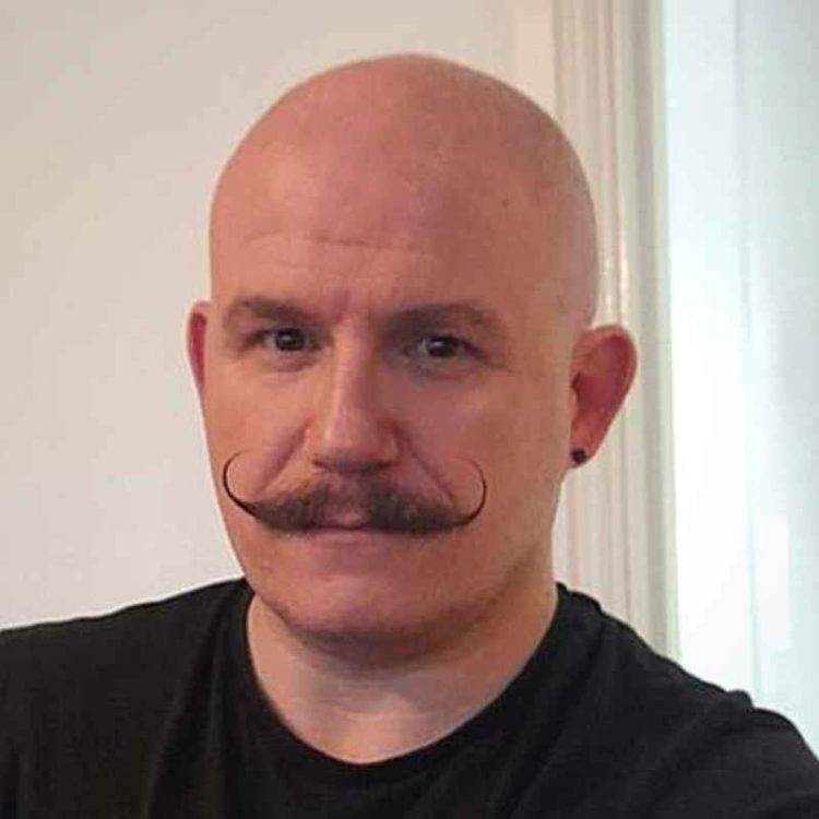 Bald with French Mustache