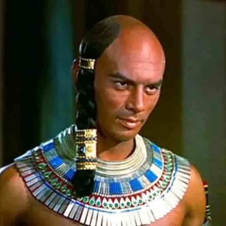 Yul Brynner Bald Ponytail Pharaoh - Egyptian Sidelock