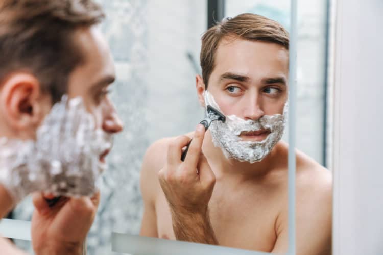 Shaving with a blade razor