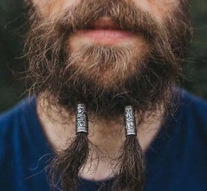 Tall double beard rings