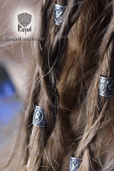 Viking beard rune rings