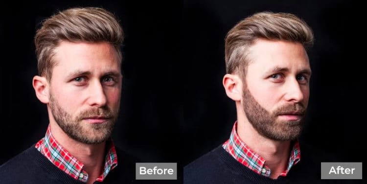 Before After Using Beard Filler