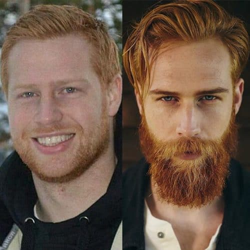 Before After Ginger Beard
