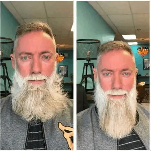 Before After Straightening Beard