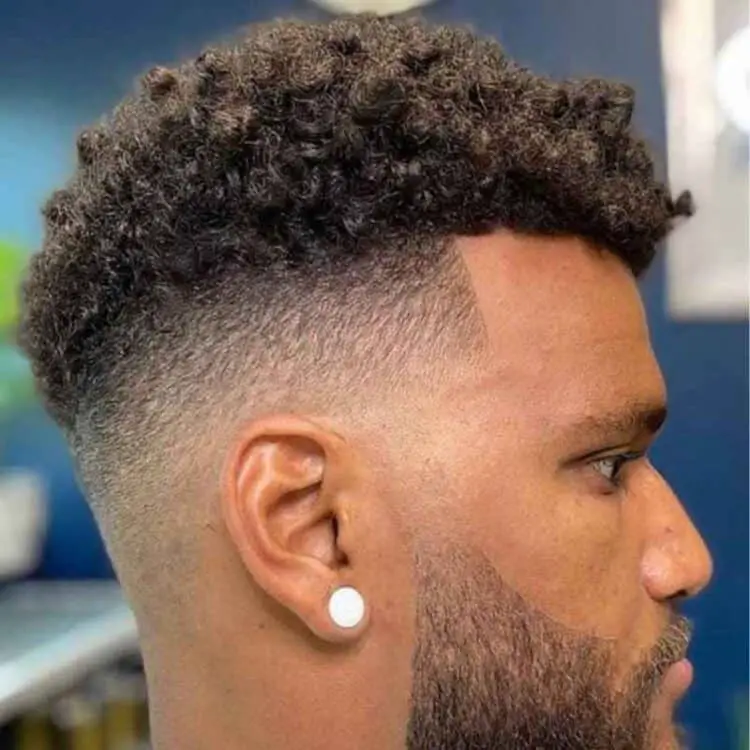 Black Men's Curly Fade