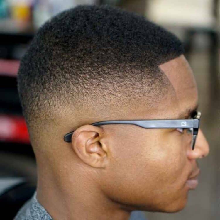 Black Mens Fade Haircut Short