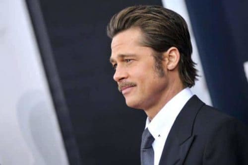 Brad Pitt slicked back haircut