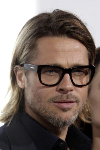 Hot Brad Pitt Beard with glasses look