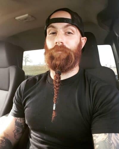 Long beard with one braid.