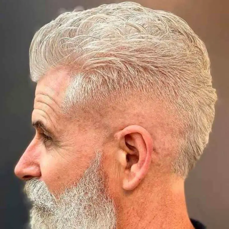 Burst Gray Hair Fade