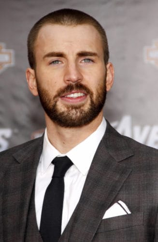 Chris Evans buzz crew cut