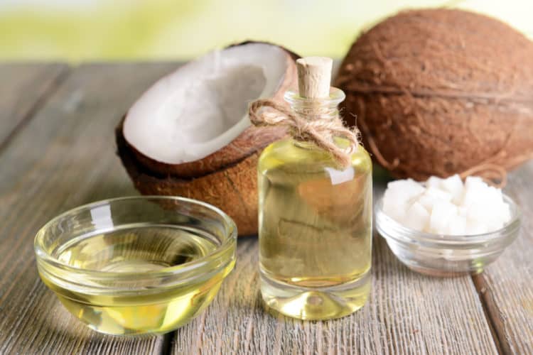 coconut oil helps moisturize bald and shaved heads.