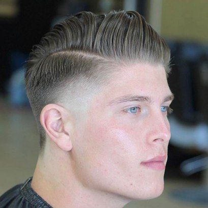comb-over taper hairstyle