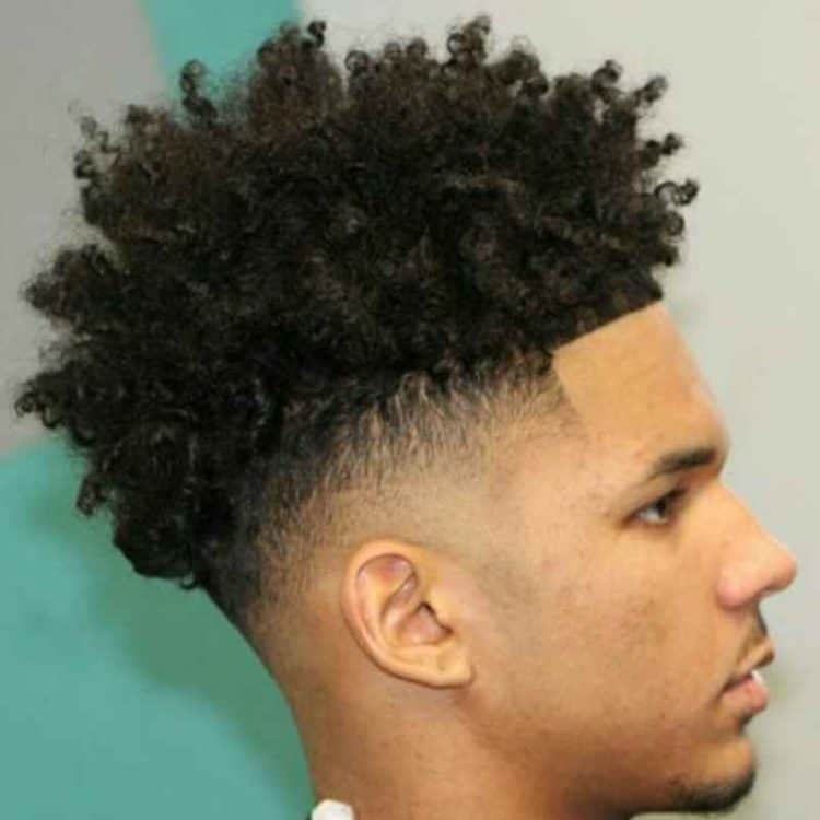 Curly Afro Fade