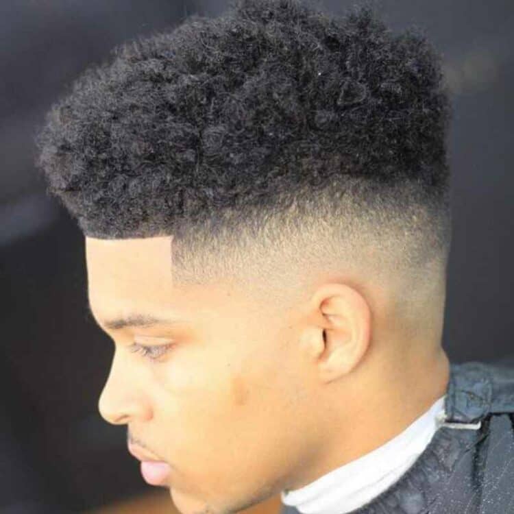 curly high top fade