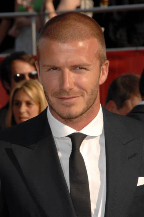 David Beckham shaved head