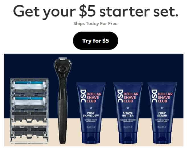 dollar shave club trial starter