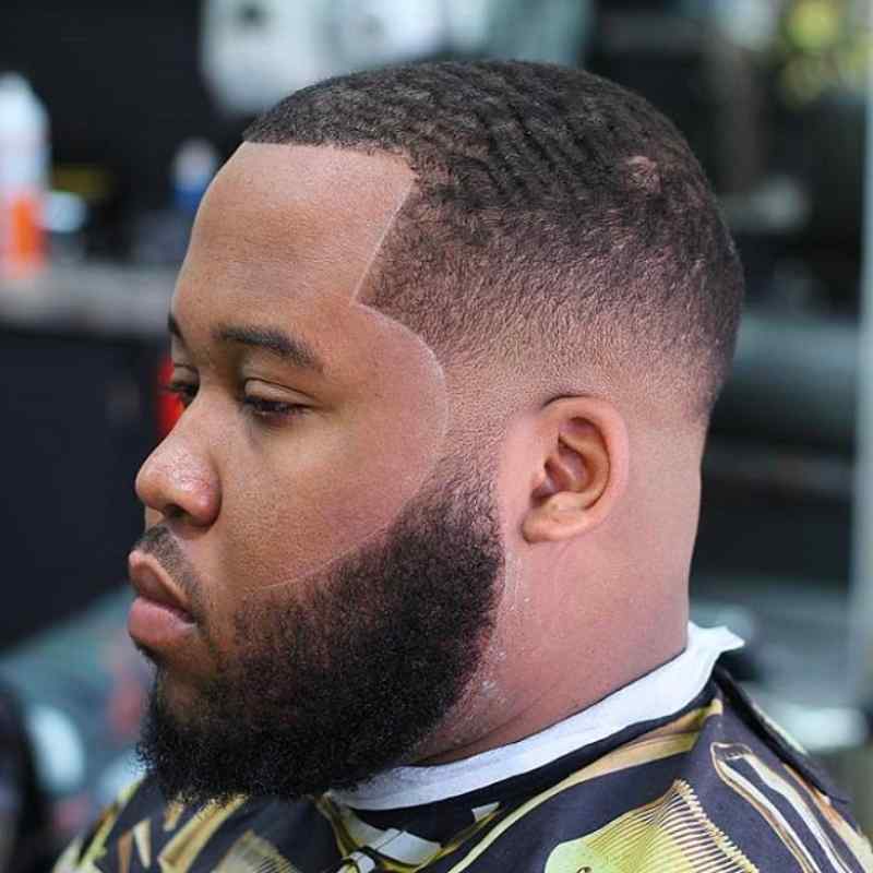 Drop Fade with Waves and Beard