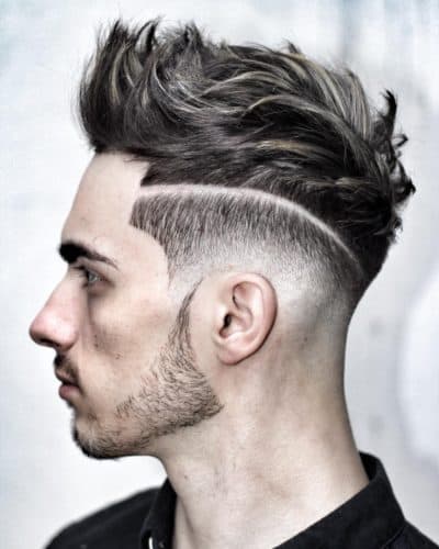 Unique Sideburn Design with Fade