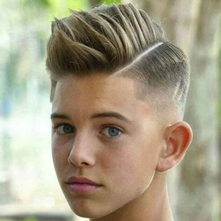 Faux Hawk Fade With Part