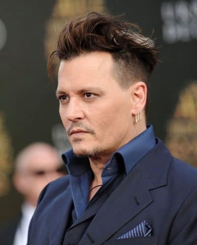 Johnny Depp Undercut Hairstyle