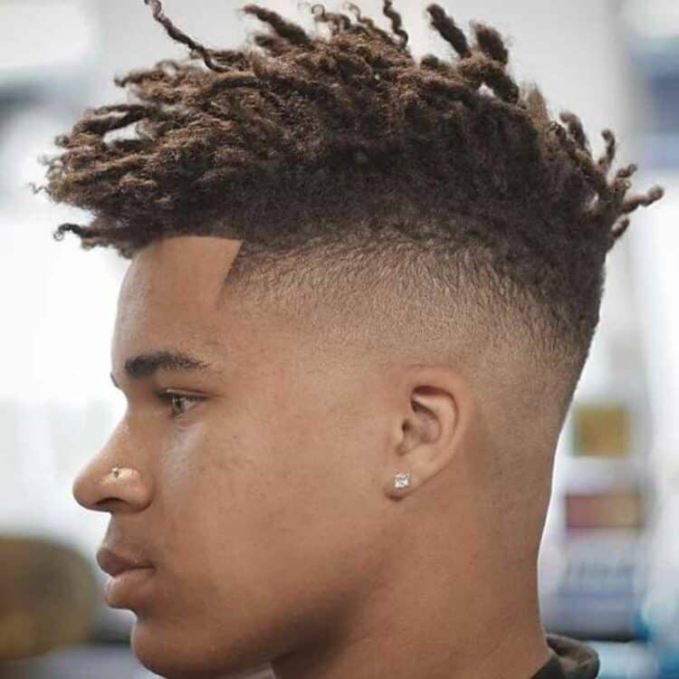 high top dreads with skin fade