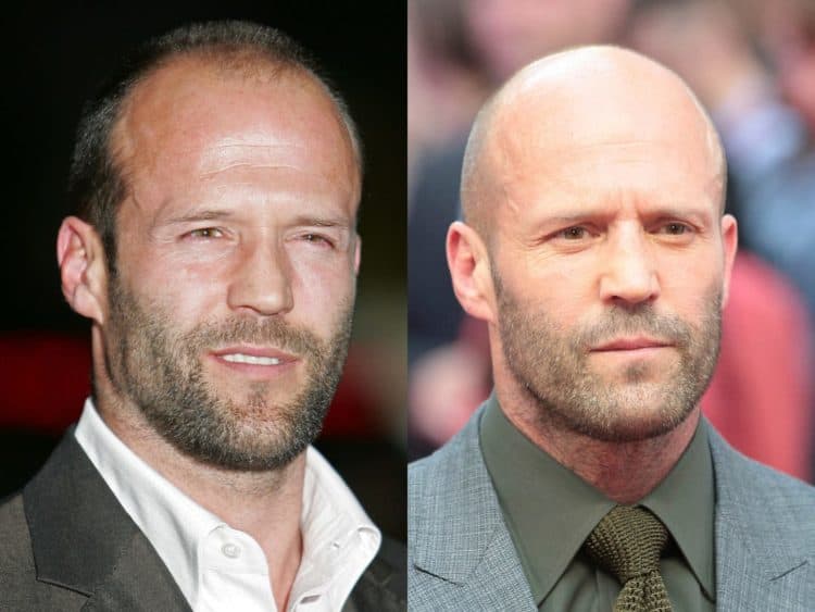 Jason Statham with buzz cut hair