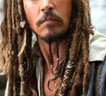 Johnny Depp Beard Dreads