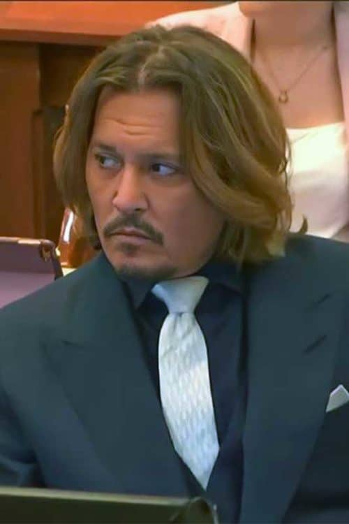 Johnny Depp Long Hair from Amber Heard Trial