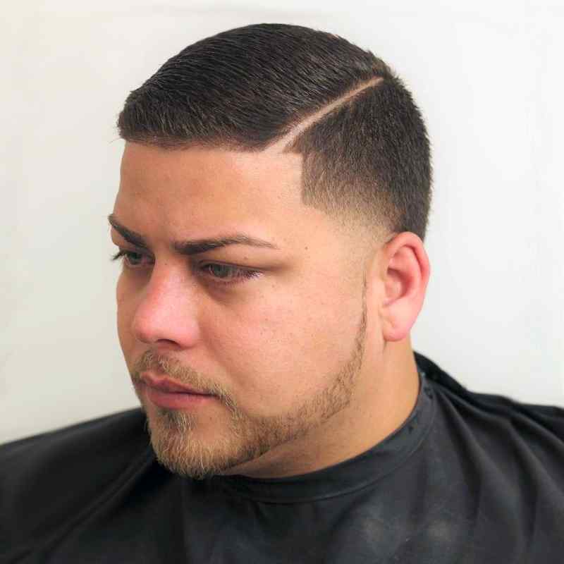 Long Combover Hairstyle for Fat Men