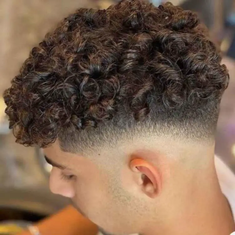 Low Drop Fade Curly Hair