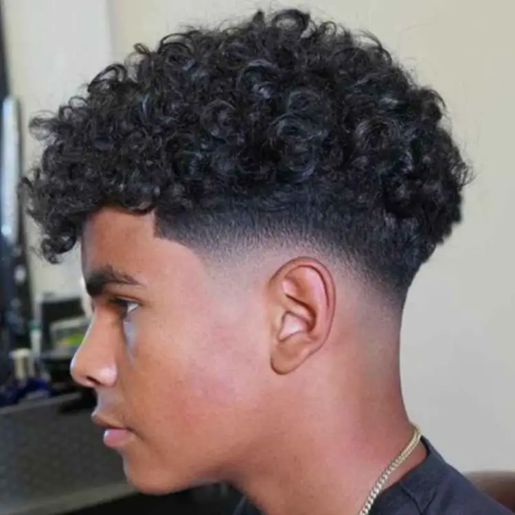 Low Fade Curly Hair