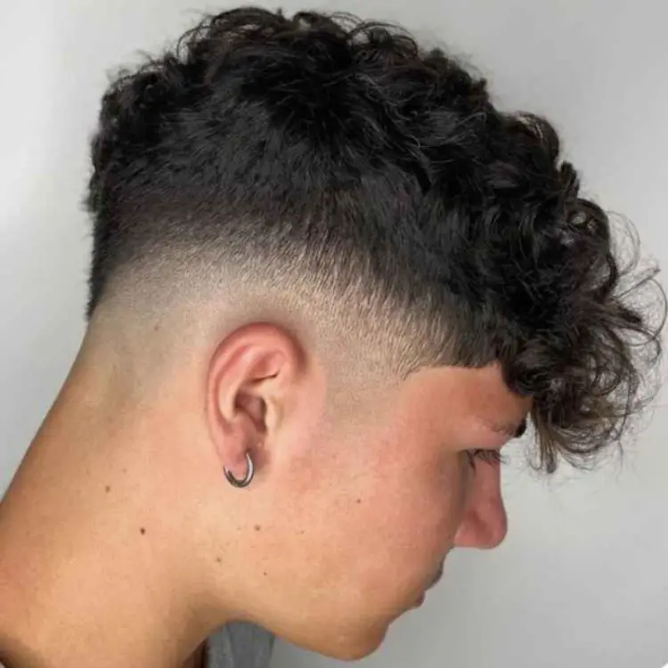 Low Skin Fade Curly Hair