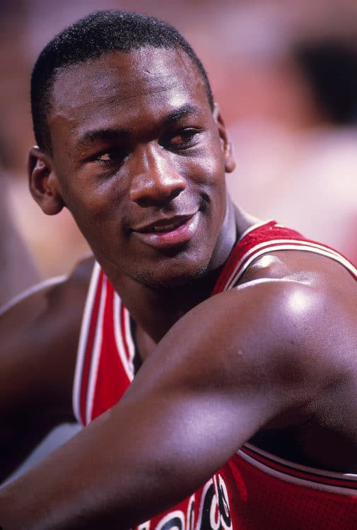 Michael Jordan with short hair