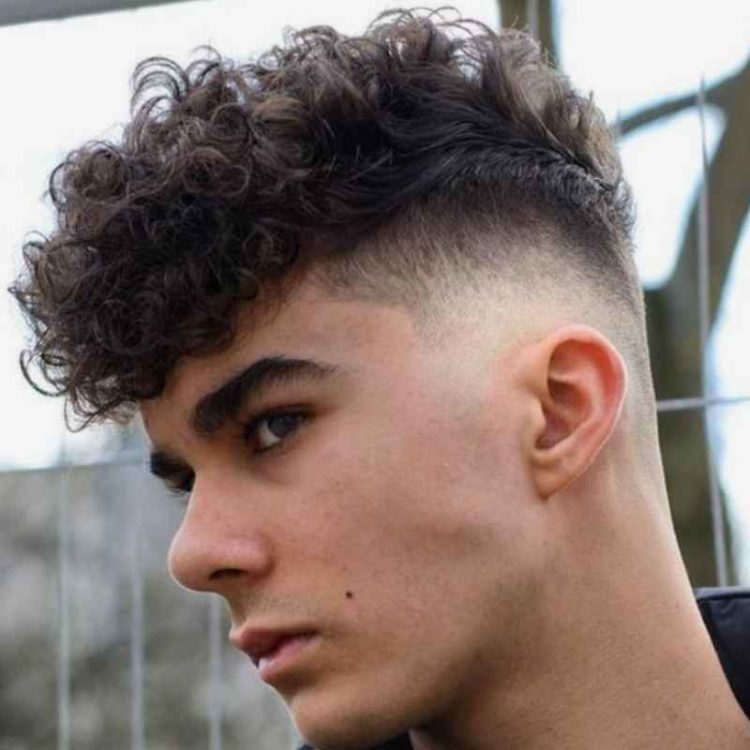 Mid Drop Fade Curly Hair