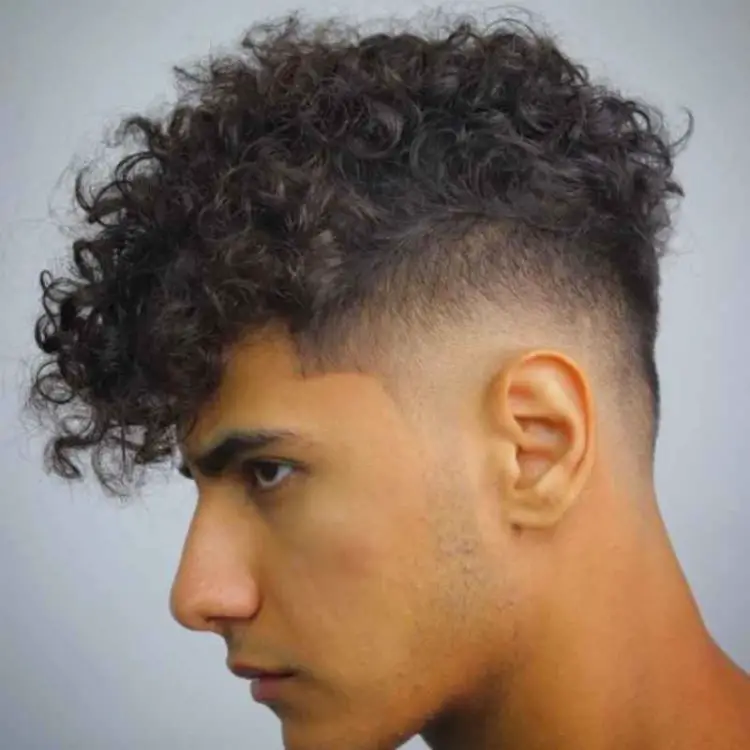 Mid Fade Curly Hair