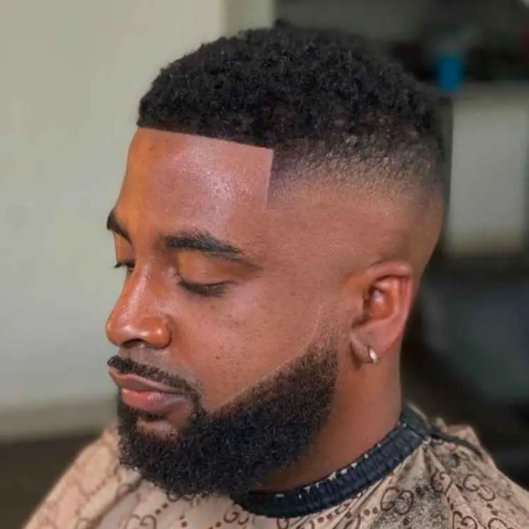 Mid Fade Haircut Black Man