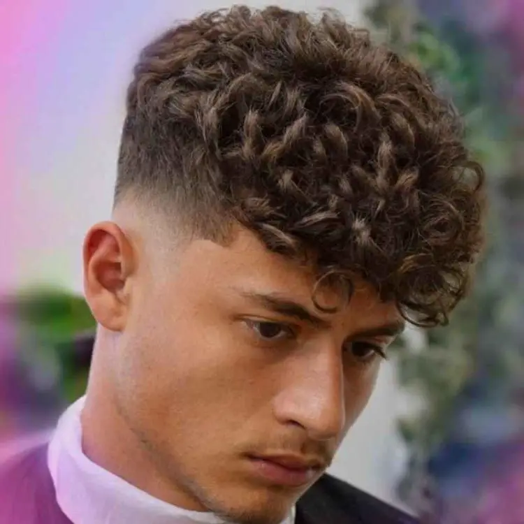 Mid Taper Fade Curly Hair