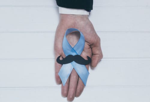 No Shave November awareness ribbon is blue.