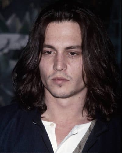 Johnny Depp shoulder length long hair