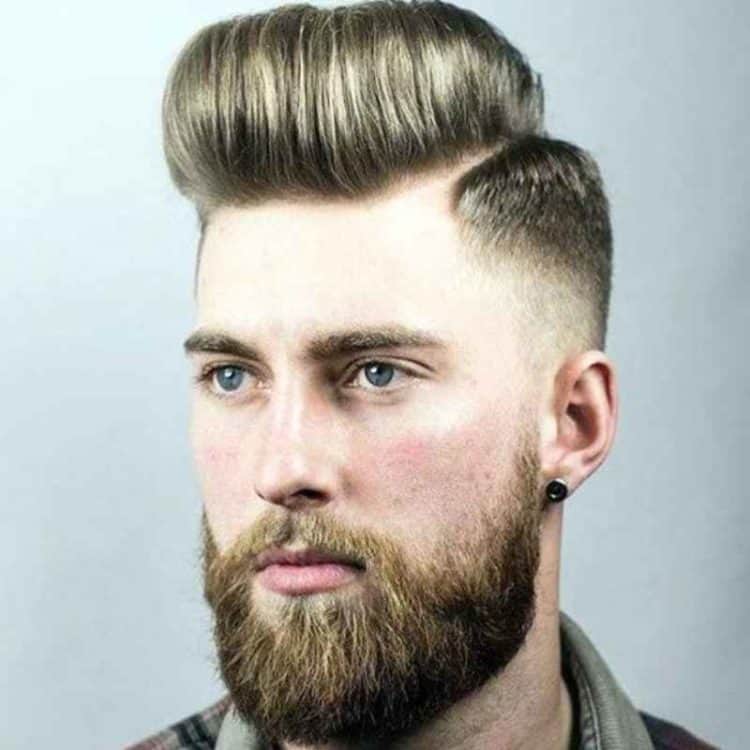 Pompadour Fade With Beard